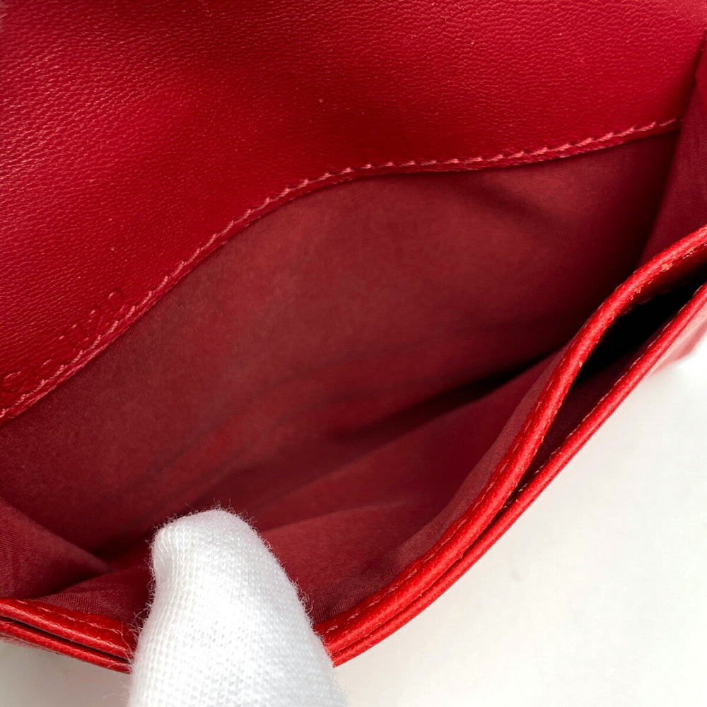 Celine logo Wallet leather red holder business - Picture 5 of 5